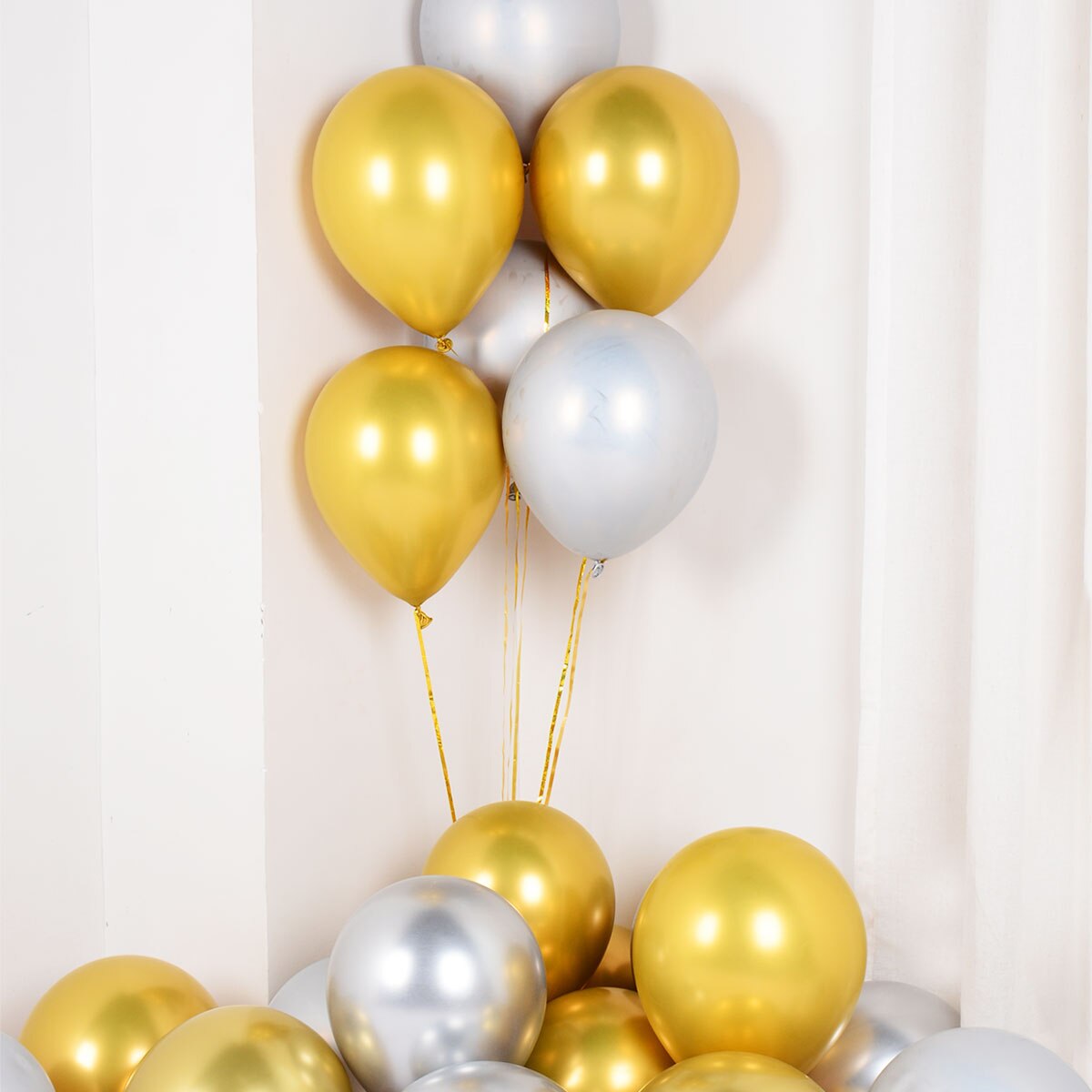 pcs Metal Balloons Happy Birthday Party Decoration Globos Chrome Latex Balon Baby Shower Wedding Valentine's Day Decor 