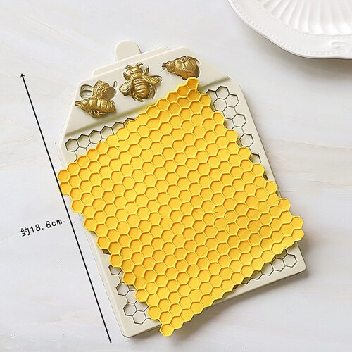 Bees Continuous Honeycomb Textured Silicone Molds Fondant Chocolate Cake Mould Decorating Tools Kitchen Bakeware 