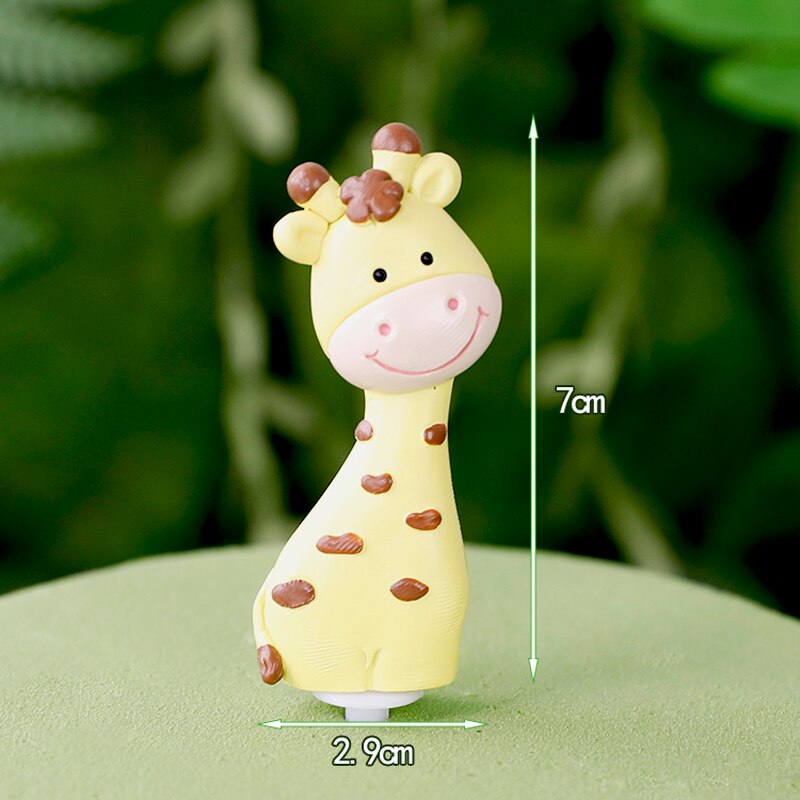 Lovely deer Baby Cake Toppers Cartoon Animal Forest Kid`s Birthday Party Decoration Deer Trees Cupcake Cakes Baking 