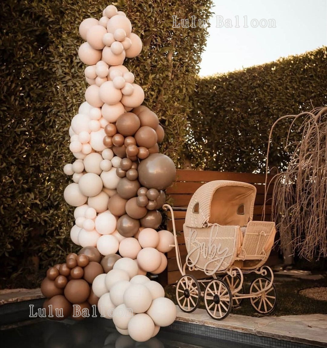 pcs nude cream Coffee Latex Balloons Wedding Birthday Arch Party Supplies Globos Decoration 