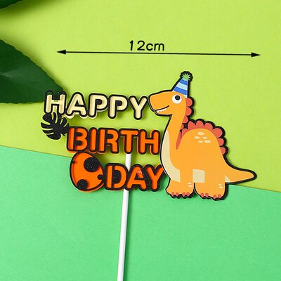 Dinosaur Cake Topper Jungle Safari Cake Decor Happy Birthday Party Decor Kids Toy Gifts Dinosaur Birthday Boy Favors Dino PartyDecorHQ