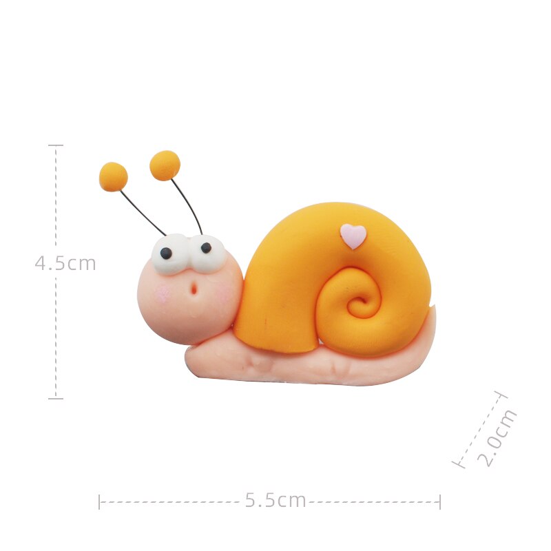 Farm animal snails Cake Topper Rainbow Sun House Kids Happy Birthday Party Cartoon Decoration 