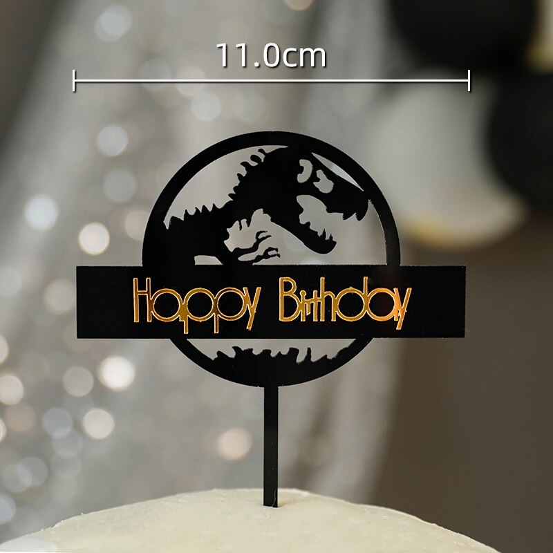 pcs Birthday Dinosaur Cake Decor Jungle Jurassic Topper Dinosaurs Baby Shower Safari Party Decorations Supplies 