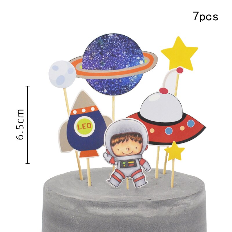 Astronaut Birthday Cake Topper The New Travel Space Theme astronauta Rocket Spaceship Toy Ornaments Cake DecorationBoy Best Gift PartyDecorHQ