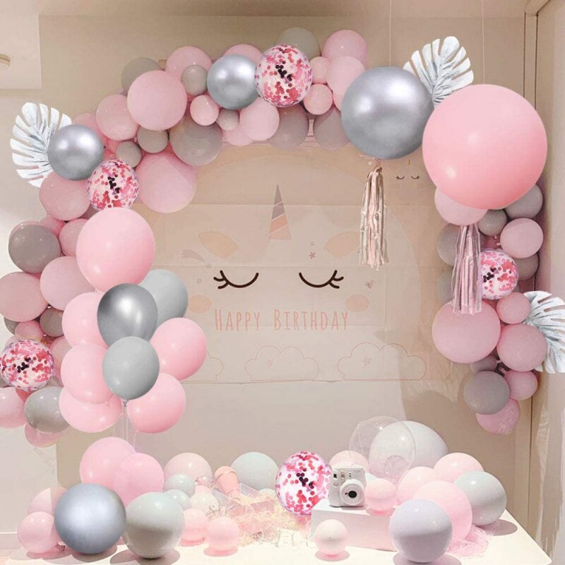 Blue Birthday Balloons Garland Arch Kit Party Decorations Kids Baby Shower Wedding Anniversary Supplies Inflatable