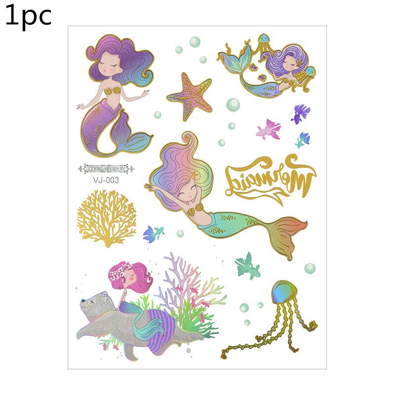 Children Cute Cartoon Animal unicornTemporary Tattoo Stickers Baby Shower Kids Body Makeup Sticker Tattoos 