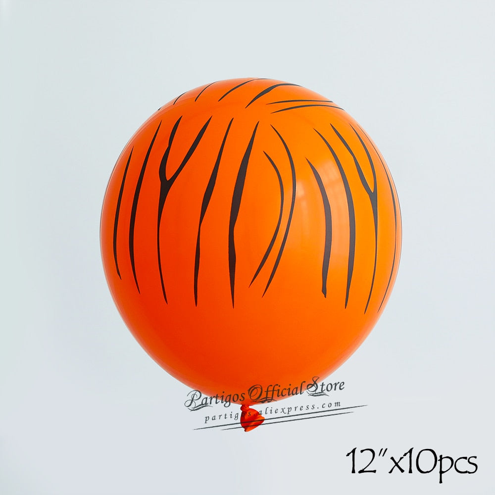 Pcs inch Jungle Animal Balloons Forest Safari Party Kids Boys Birthday Decors Giraffe Tiger Latex Helium Globos 