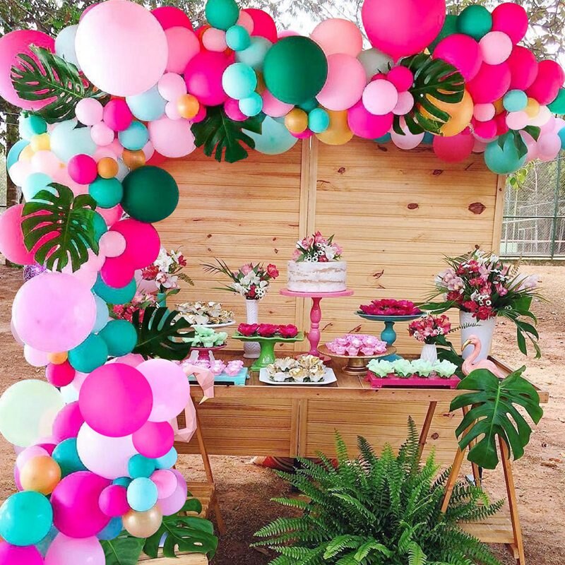 Tropical Hawaiian Balloon Garland Arch Kit Ballon Baby Shower Confetti Balloon Birthday Summer Hawaii Party Decor Wedding Party PartyDecorHQ