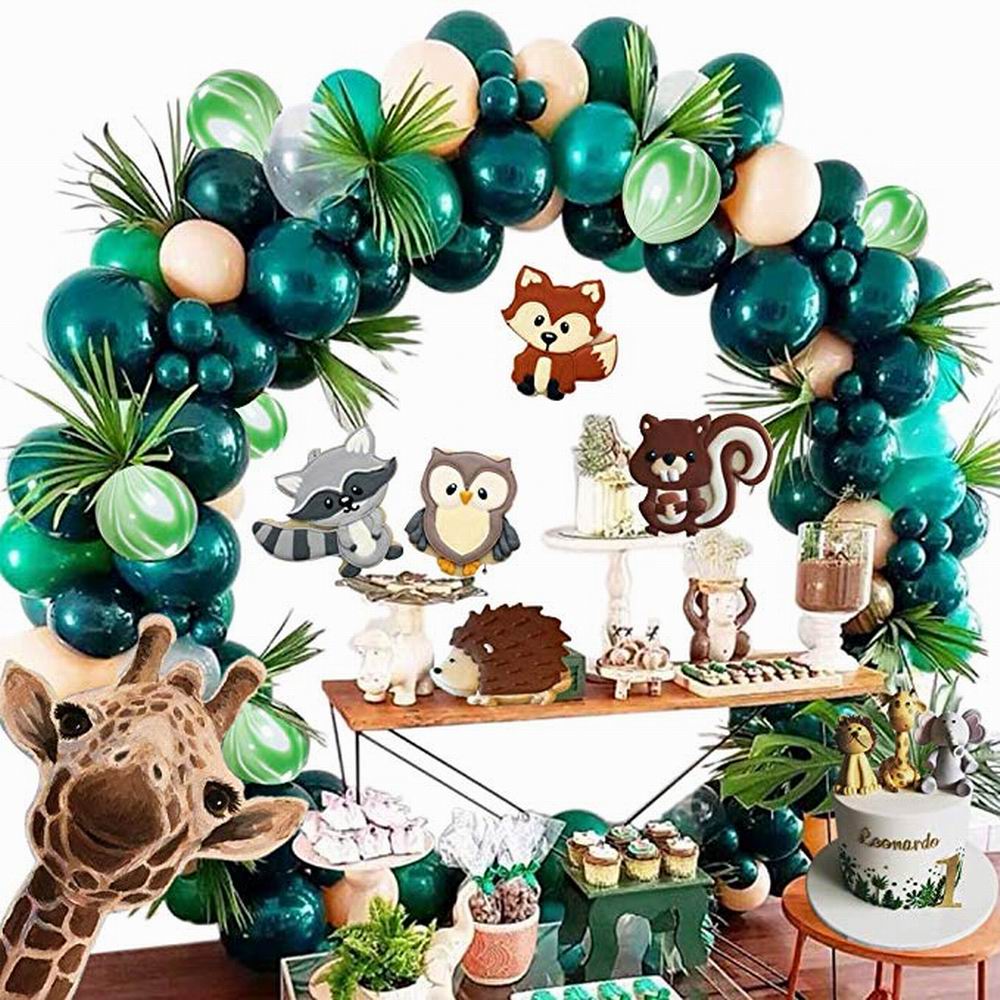 Summer Tropical Hawaii Island Party Balloons Garland kit,Hawaii Monstera Leaves Birthday Supplies,Blue Pink Balloon arch Inflatable Decorations