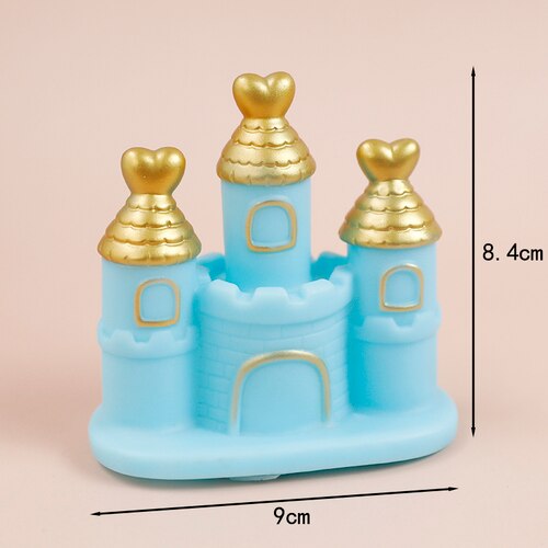 Castles Clouds Rainbows Boy Girl Blue Cake Topper Angel Happy Birthday Decoration Crown Children's Day Party Supplies 