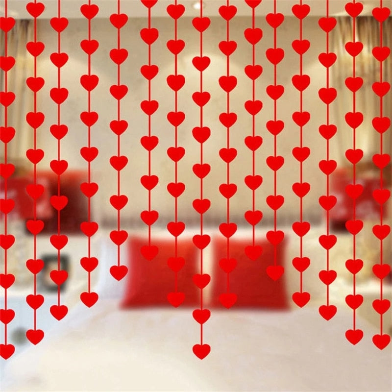 pcs Red Heart Star Laser Sequined Balloon Pendant Valentines Day Romantic Wedding Hang Ceiling Party Supplies Decoration 