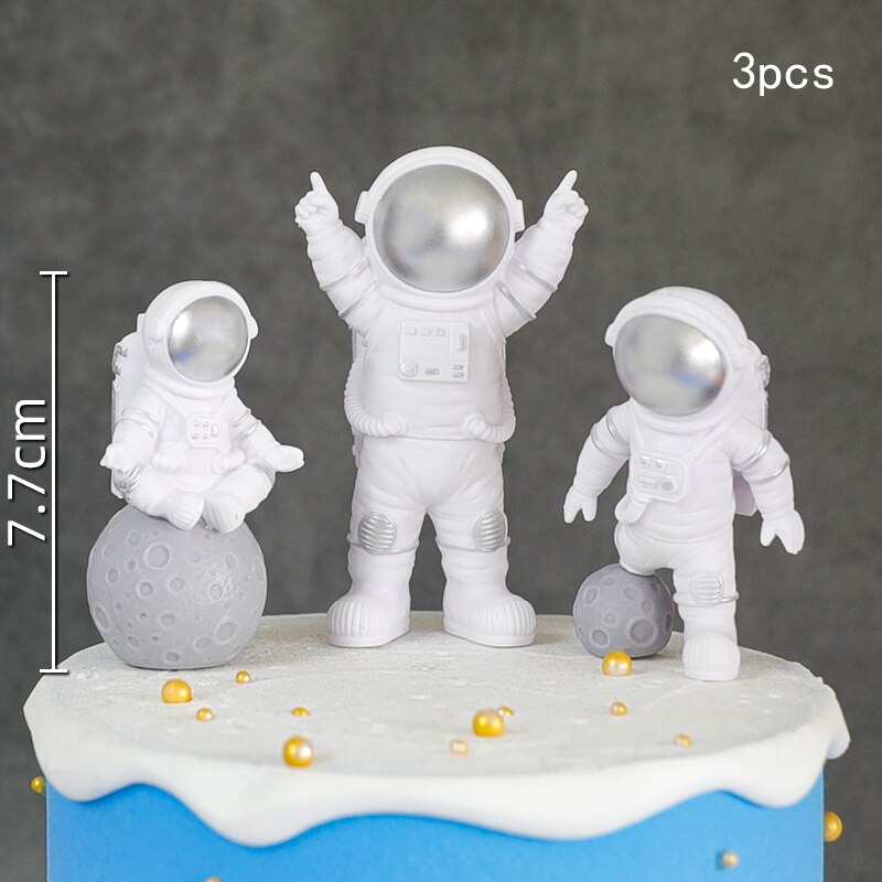 Astronaut Cake Topper Space Universe Birthday Decoration Outer Party Dessert Props Festive Toppers Gift Supplies 