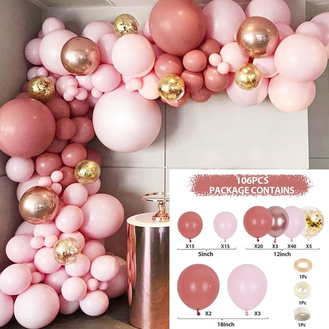 Balloon Garland Arch Kit Macaroon Latex Ballons Wedding Birthday Party Decor Kids Adult Girl Baby Shower Ballon Inflatable Decorations