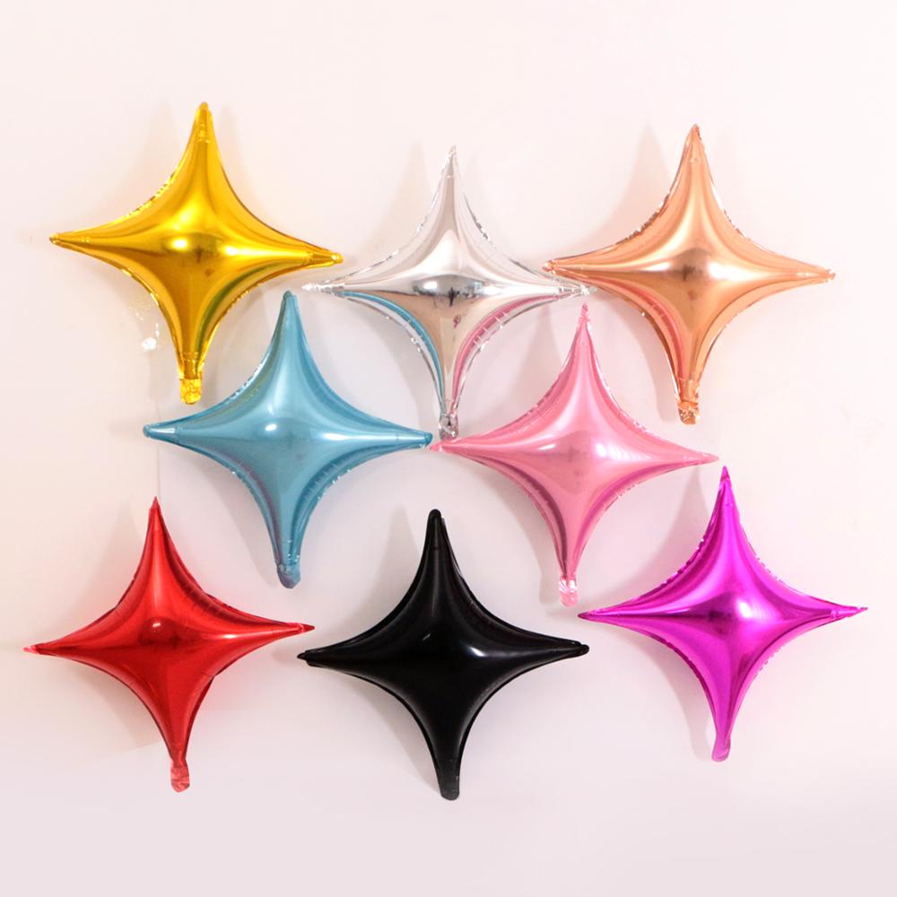 pcs inch/ inch point star foil balloons bulk sell birthday party decoration four points balloon pure 