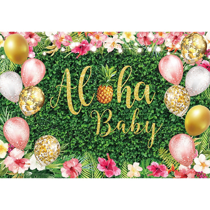 Wedding Backdrop Spring Flower Grass Leaves Nature Baby Shower Newborn Background Party Photocall Photobooth Vinyl 