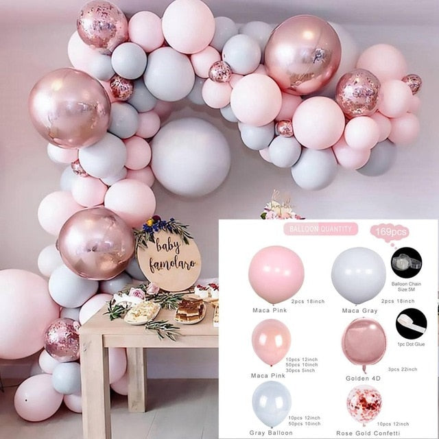 Purple Pink Balloons Garland Arch Kit Macaroon Latex Ballons Wedding Birthday Party Decor Kids Adult Girl Baby Shower Ballon Inflatable Decorations