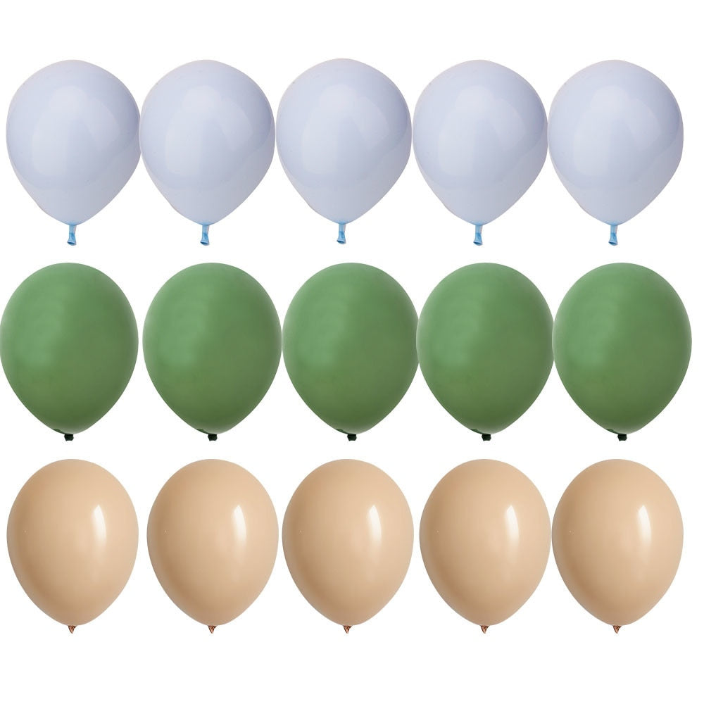 PCS inch Balloon Kit Retro Green White Gold Balls Birthday Wedding Anniversary Jungle Summer Party Decor Home Supplies 