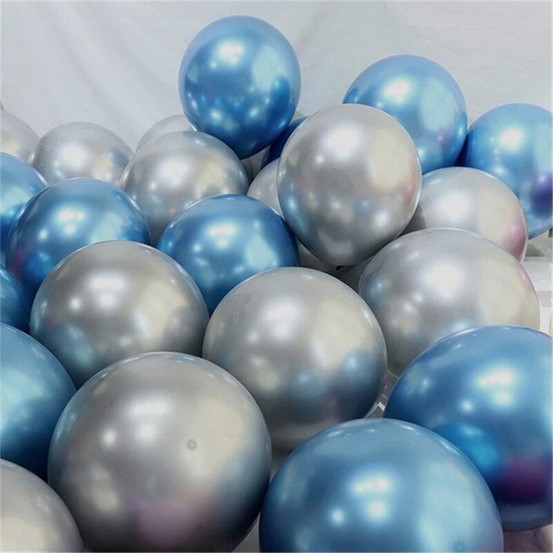 pcs inch Rose Gold Metallic Chrome Balloons Glossy Metal Latex Helium Balls Wedding Birthday Baby Shower Decorations 