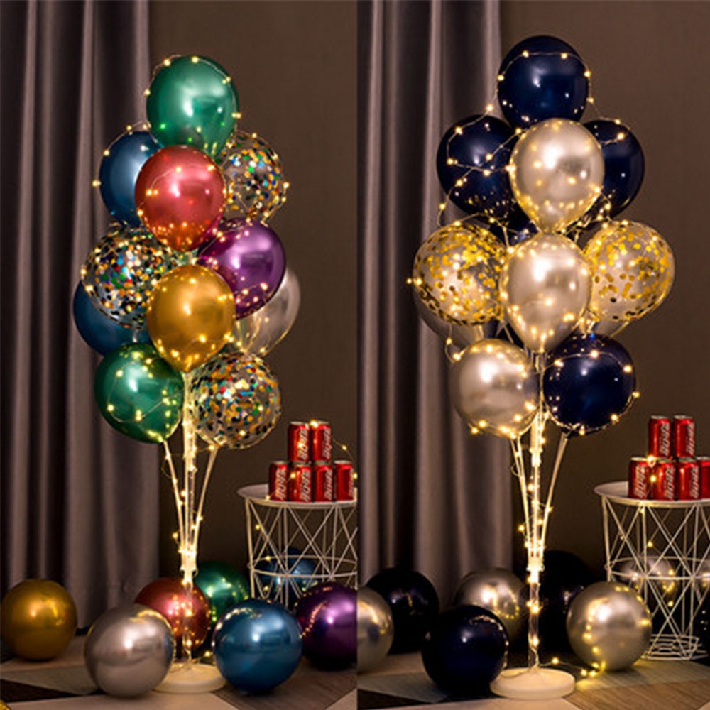 Table Balloons Stand Kit String Light Centerpiece Balloon Birthday Baby Shower Christmas Party Decorations 