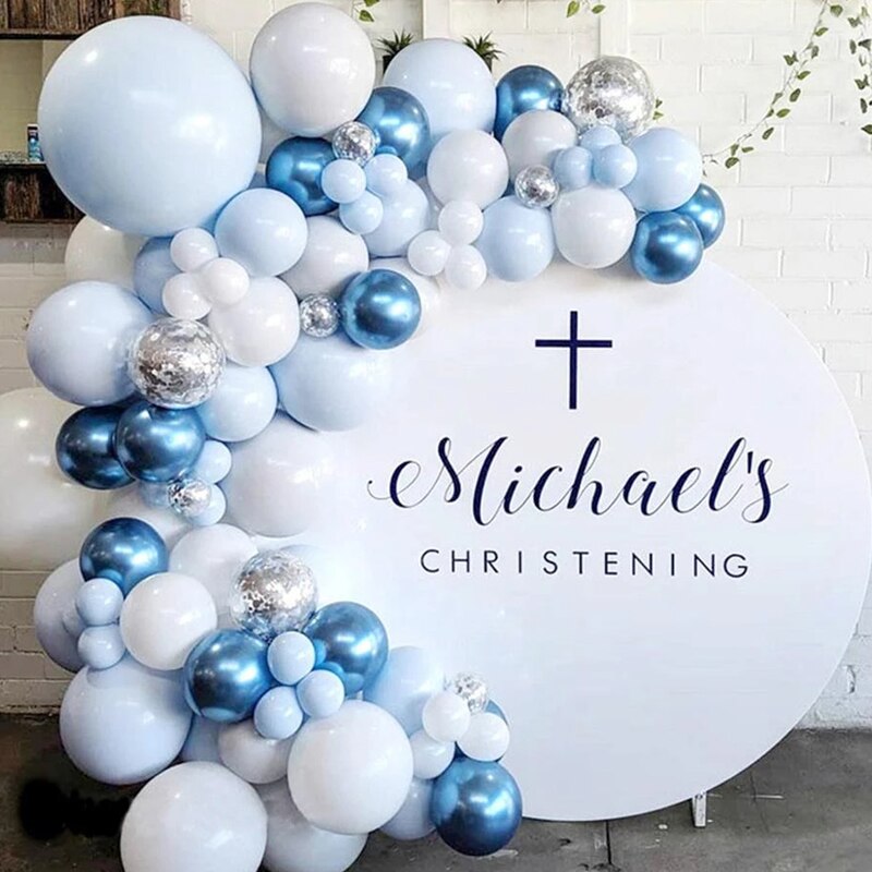 Balloons Arch Set Blue Green Balloon Garland Birthday Party Decoration Wedding Baby Baptism Shower Anniversary Confetti Inflatable Decorations