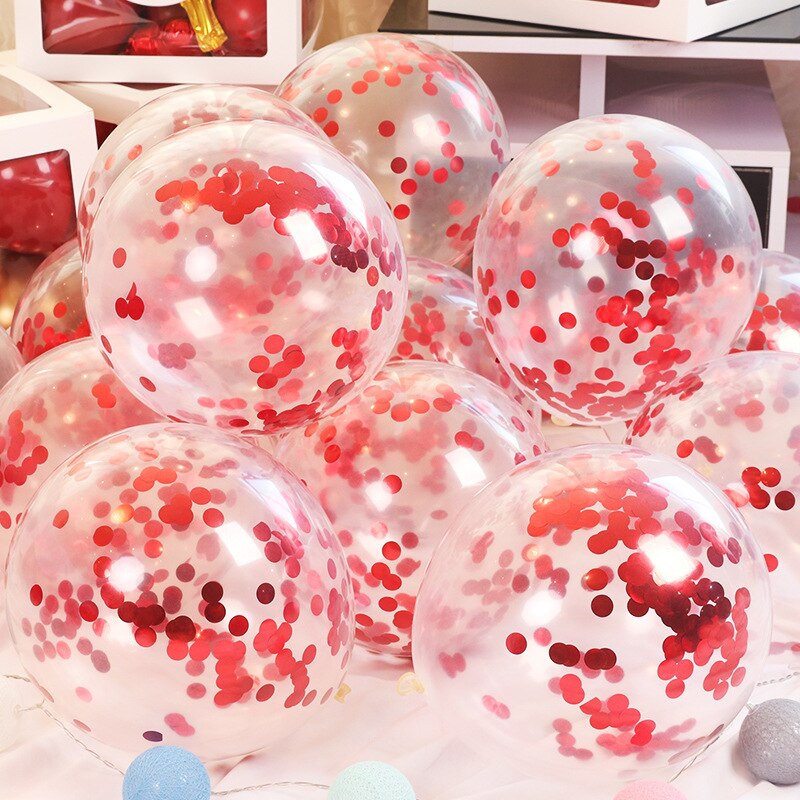 pcs Transparent Gold Star Round Confetti Latex Balloons Baby Shower Birthday Party Valentine's Day Wedding Decoration Globos 