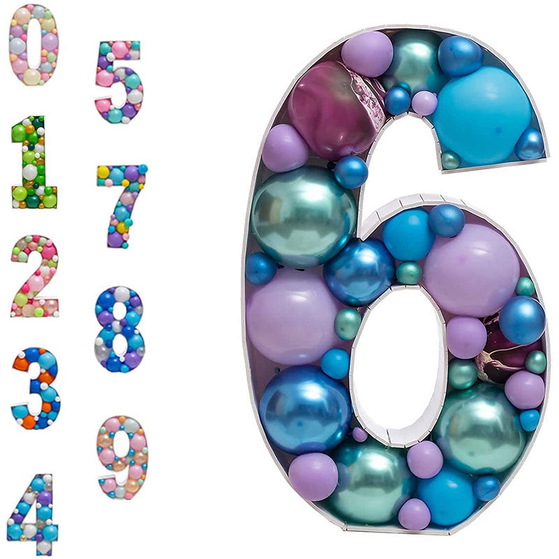 cm Diy Balloons Numbers Mosaic Balloon Filling Alphabet Frames Boys Girls Baby st Birthday Wedding Party Decor 