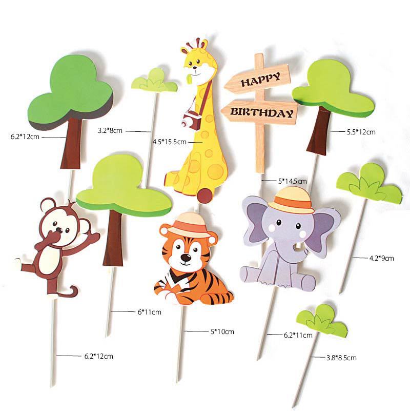 Jungle Party Animal Foil Balloon Zoo Theme Birthday Kids Cartoon Safari Decoration 