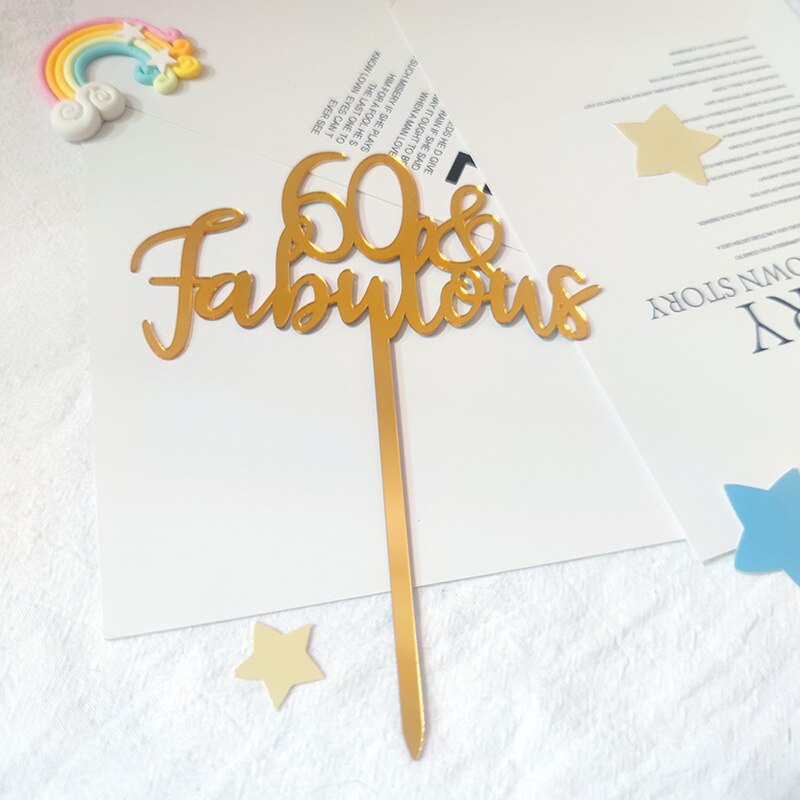 New Fabulous th Acrylic Cake Toppers Black Number Baking Birthday Party Cupcake Decoration Supplies 