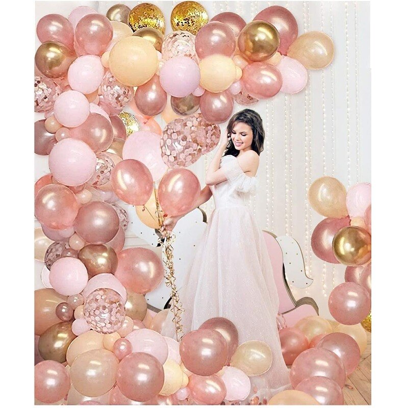 pcs Rose Gold Baby Shower Party Decoration Balloon Garland Arch Kit Girl Women Wedding Birthday Supplies Inflatable Decorations