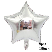 5pcs Silver star