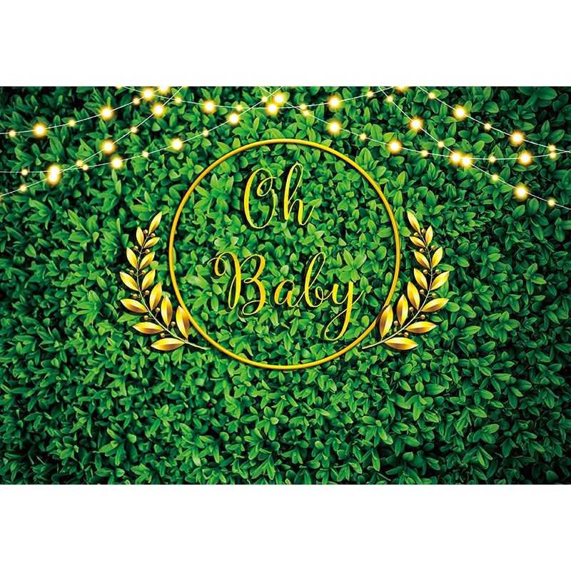 Wedding Backdrop Spring Flower Grass Leaves Nature Baby Shower Newborn Background Party Photocall Photobooth Vinyl 