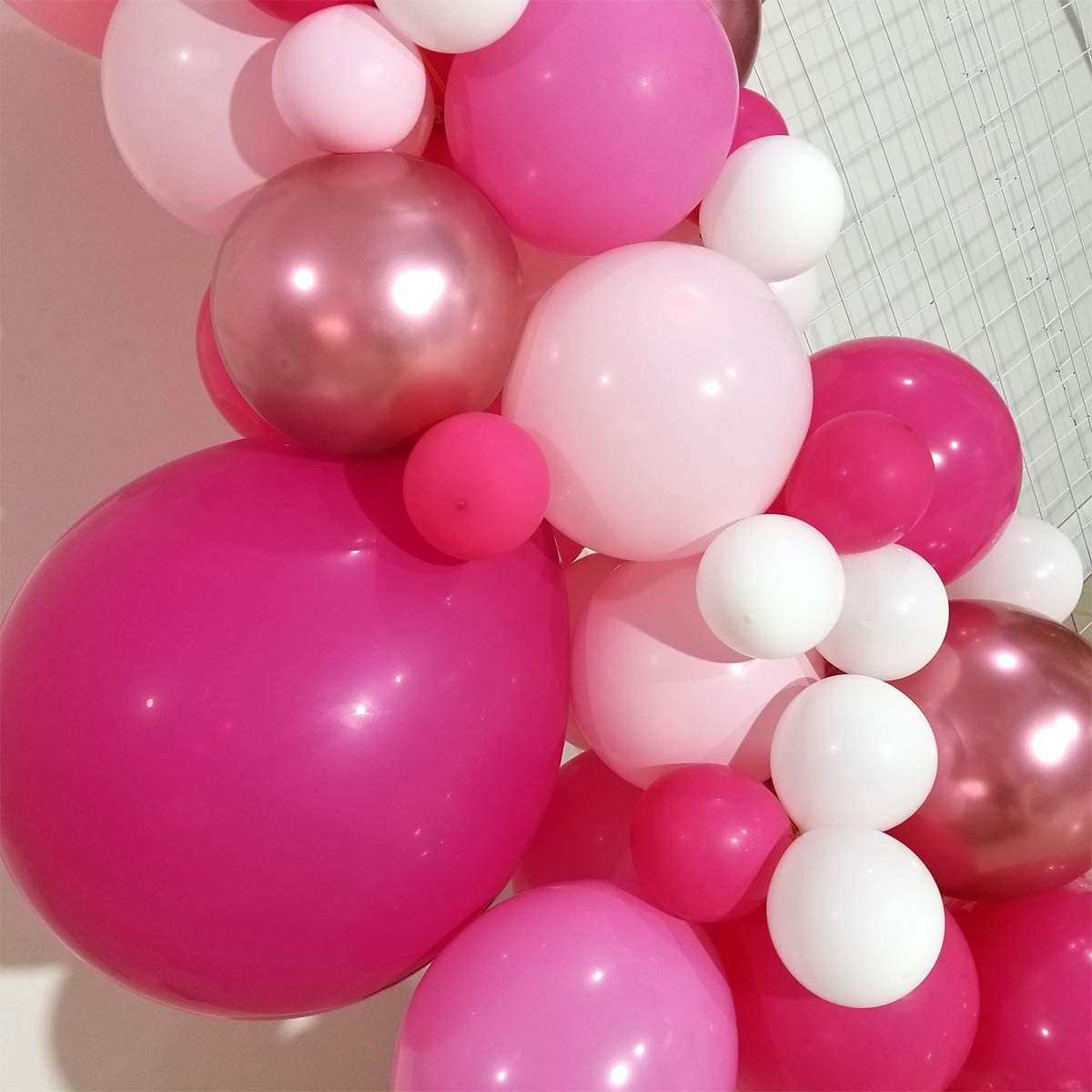 Pink Balloon Garland Metallic Rose Gold White Latex Balloons Barbie Theme Party Girl Birthday Baby Shower Inflatable Decorations