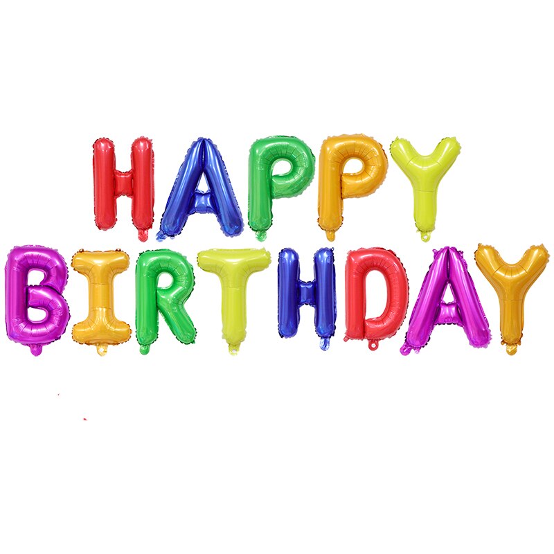 Happy Birthday Banner Mylar Foil Letters Inflatable Party Decor Event Decorations Kids Adults 