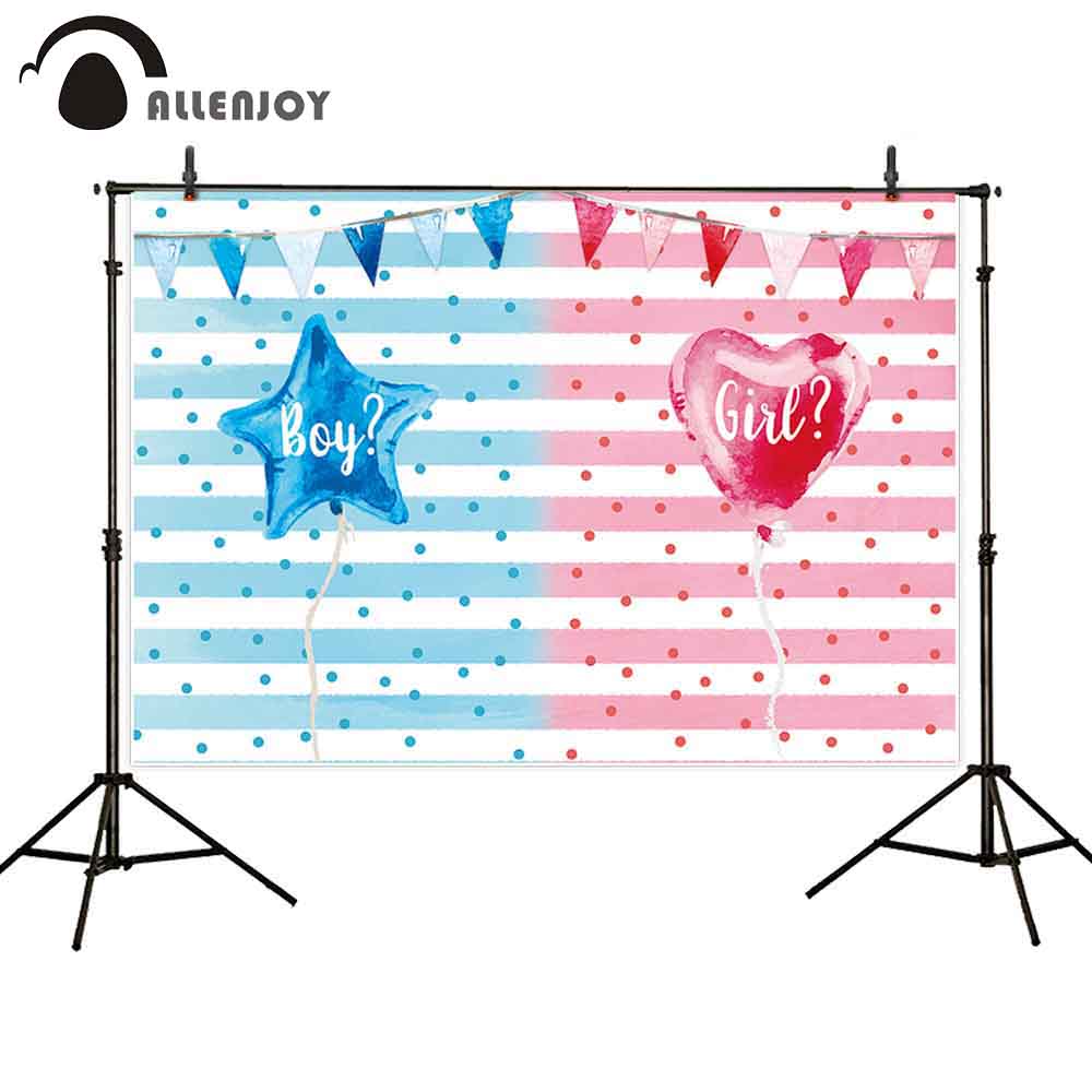 stripes backdrop Gender reveal balloon baby newborn boy girl welcome decoration dots background photocall photophone 