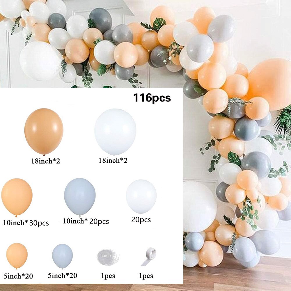 PCS Blush White Balloons Garland Arch Kit Latex Balloon Girls Birthday Wedding Bridal Shower Backdrop Party Decoration Inflatable Decorations