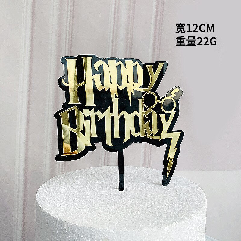 New Fabulous th Acrylic Cake Toppers Black Number Baking Birthday Party Cupcake Decoration Supplies 