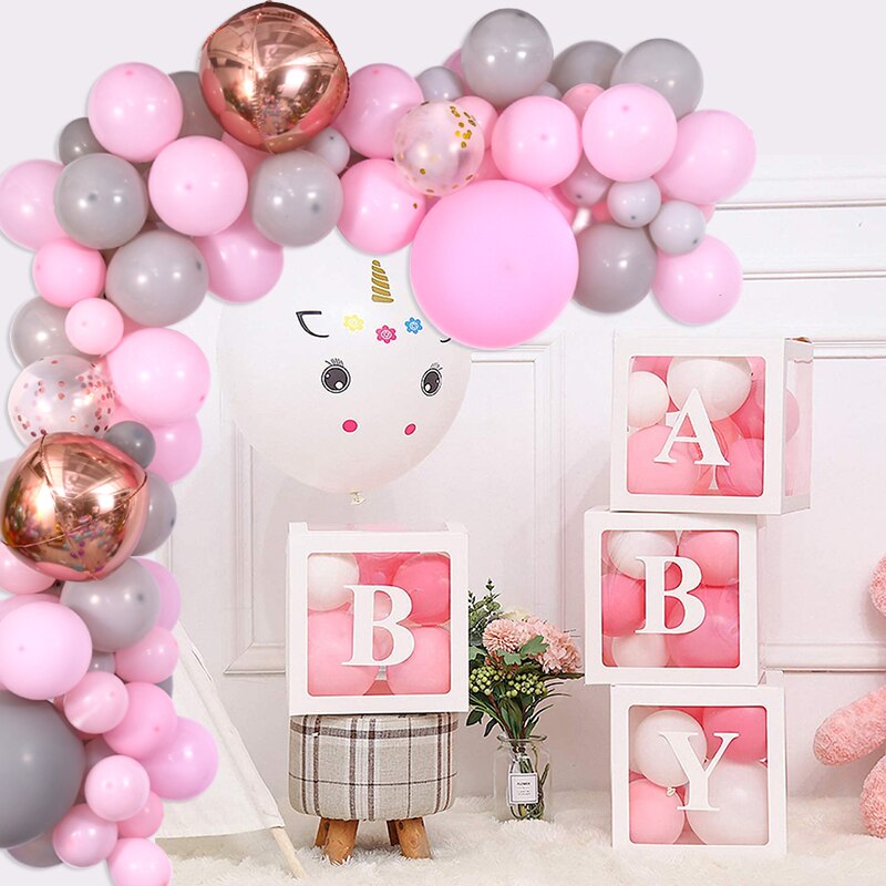 pcs Grey Pink Balloon Arch Kit Macaron balloons Decorations Set Supplies Birthday Party Wedding Anniversary Decor 