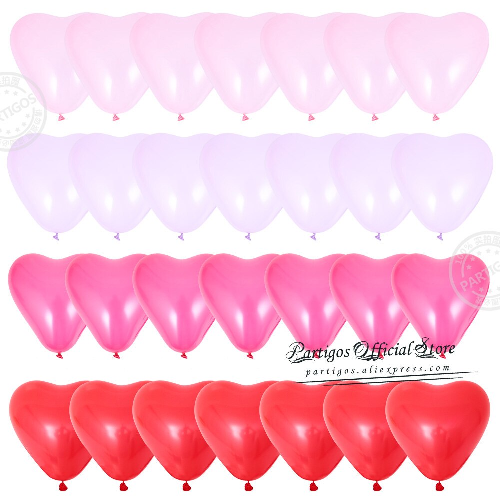 pcs Red Heart Shape Balloons Decorations Kit Wedding Decors Valentines Day Gifts Printed Latex confetti Globos helium 