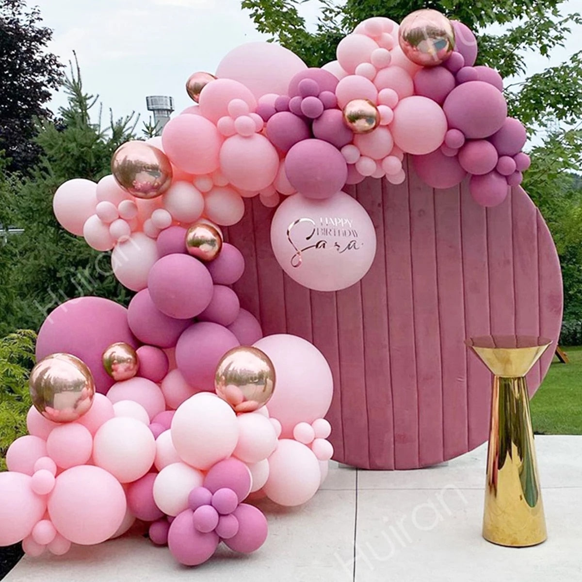 Pink Macaron Metal Balloon Garland Arch Wedding Supplies Birthday Party Decortions Kids Foil Baby Shower Inflatable Decorations