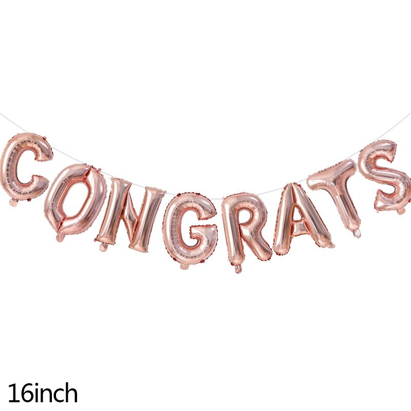 Congrats Graduation Balloons Gold Silver Black Latex Balloon Confetti Ballons Congratulation Grad Party Decoration Supplies 