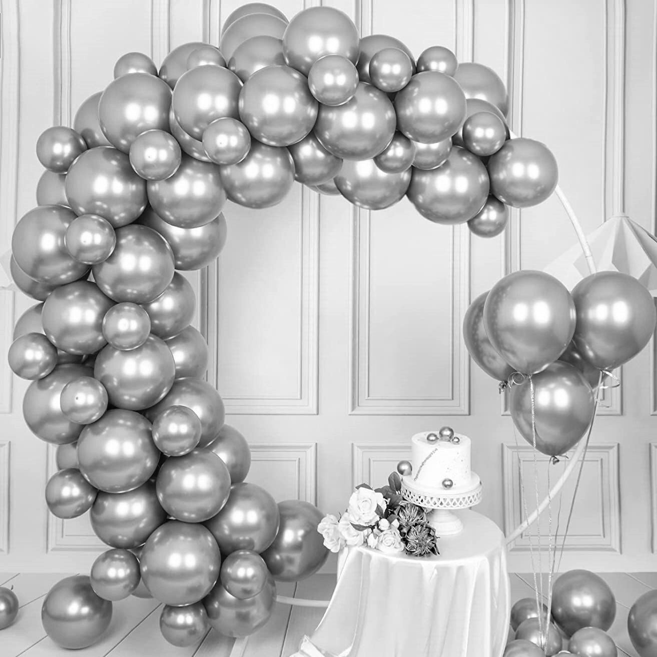 pcs inch Rose Gold Metallic Chrome Balloons Glossy Metal Latex Helium Balls Wedding Birthday Baby Shower Decorations 