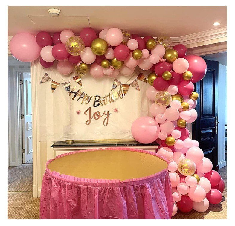 pcs Party Supplies Retro Pink Balloon Garland Arch Kit Girls Birthday Wedding Baby Shower Anniversary Decoration Inflatable Decorations