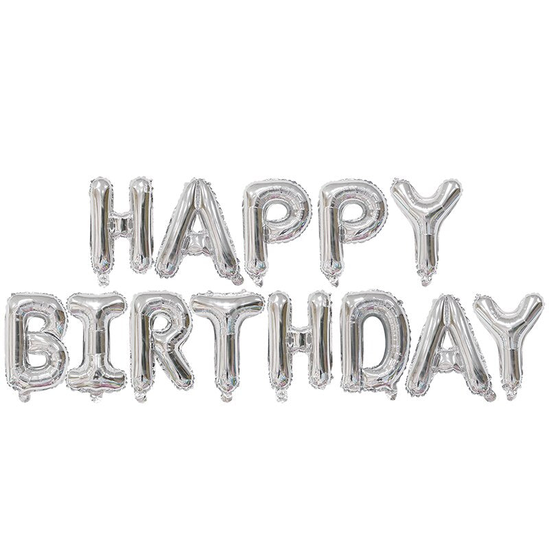 Happy Birthday Banner Mylar Foil Letters Inflatable Party Decor Event Decorations Kids Adults 