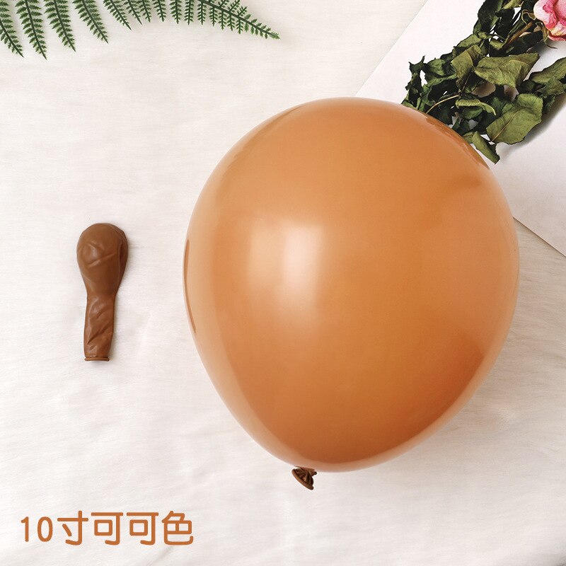 pcs inch Balloon Arch Coffee Brown Skin Gray latex Balloons birthday Decoration Wedding Baby shower Supplies 