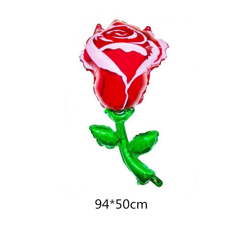 2pcs Jumbo 94*50CM Red Pink Rose Flower Sunflower Balloons Flower Ballon Marriage Wedding Adult Birthday Party Decoration Globos PartyDecorHQ