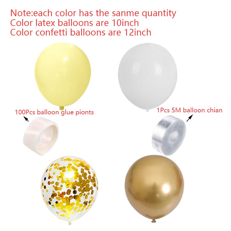 Pcs Balloons Arch Set Baby Baptism Shower Gold Confetti Ballon Garland Wedding Balloon Kit Birthday Party Decoration Inflatable Decorations