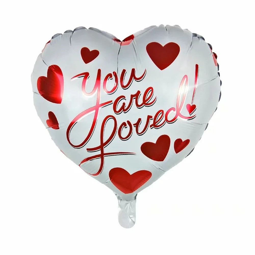 Pcs Inch Love Heart Balloons Wedding Valentines Days Helium Foil Globos Engagement Party Decorations Gifts 