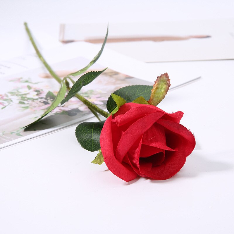 pcs CM Long Artificial Flowers Red Fake Rose Home Decor Bridal Wedding Bouquet Birthday Party Garden 