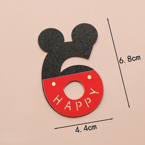 Creative Baby Happy Birthday Cute Mice Ear Number Cake Topper for Kids Birthday Party Cake Decorating Supplies Baby Shower PartyDecorHQ