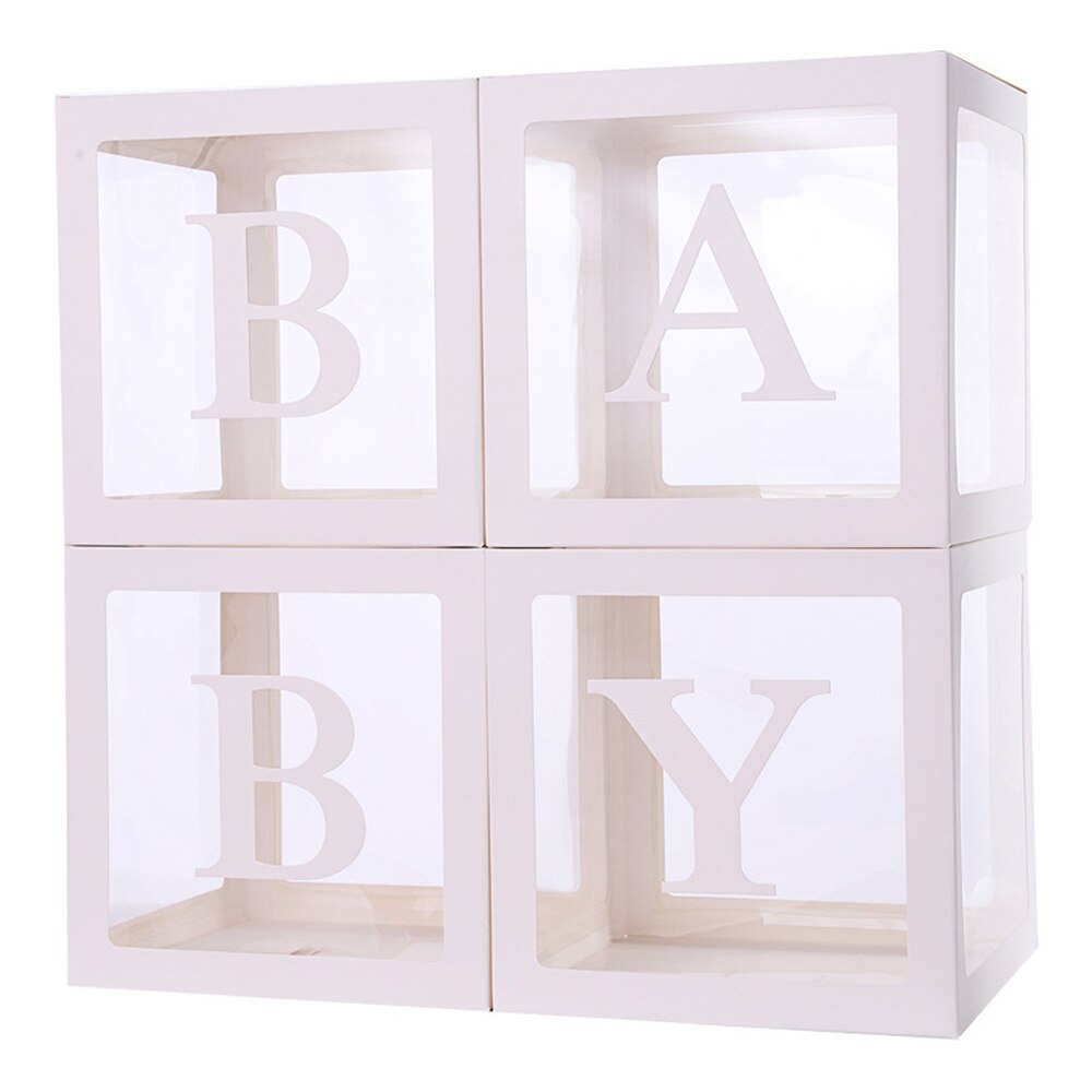 pcs/Set Alphabet Transparent packing Box Latex Balloon Baby Love Wedding Birthday Party Decor Shower 